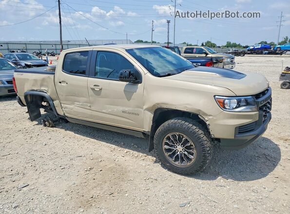 1GCGTEEN6M1291353 2021 CHEVROLET COLORADO Tan Przód prawy