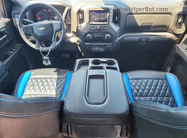 1GCPABEK6NZ592380 2022 CHEVROLET SILVERADO Blue წინა პანელის ხედი