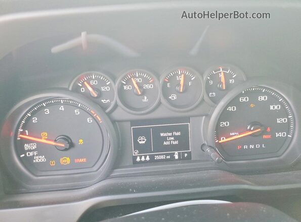 1GCPABEK7RZ283829 2024 CHEVROLET SILVERADO Белый Вид щитка приборов