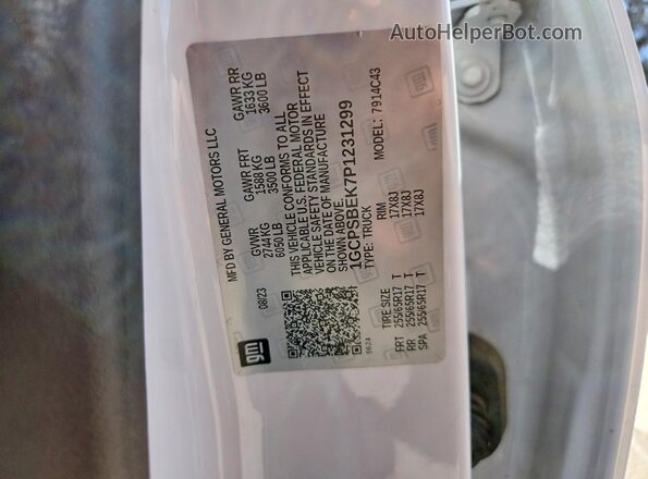 1GCPSBEK7P1231299 2023 CHEVROLET COLORADO White Engine compartment view