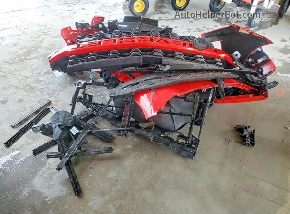 1GCPWBEK7MZ319934 2021 CHEVROLET SILVERADO Red Vista del compartimento del motor