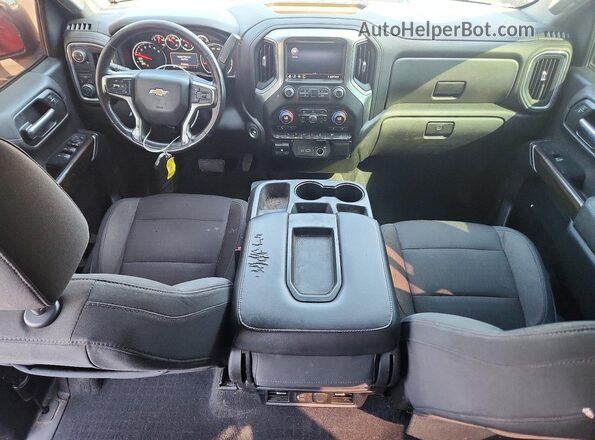 1GCPWCED5KZ372541 2019 CHEVROLET SILVERADO Red Widok deski rozdzielczej