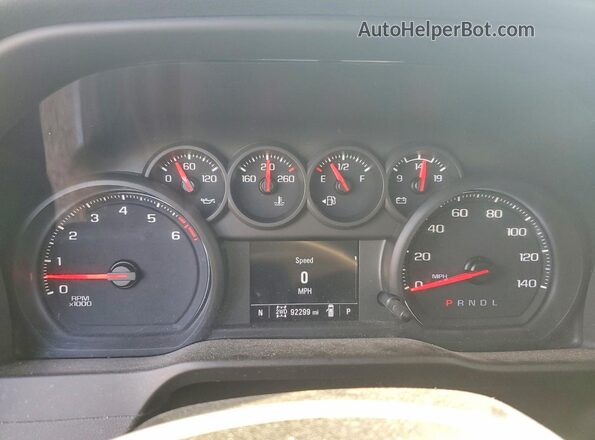 1GCPYCEF6MZ298528 2021 CHEVROLET SILVERADO Gray Вид щитка приладів