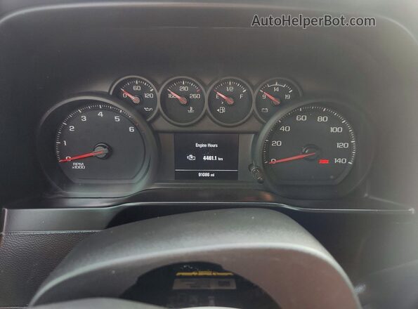 1GCPYCEH5MZ383586 2021 CHEVROLET SILVERADO Black Widok zestawu wskaźników