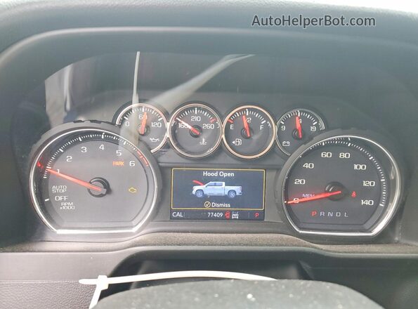1GCPYFED8KZ356135 2019 CHEVROLET SILVERADO Charcoal Widok zestawu wskaźników