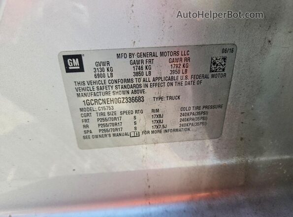 1GCRCNEH0GZ336683 2016 CHEVROLET SILVERADO Белый Вид подкапотного пространства