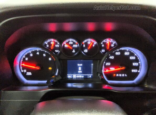 1GCRYAEF7LZ350048 2020 CHEVROLET SILVERADO White Սարքավորումների վահանակի տեսք