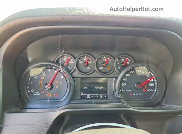 1GCRYCEF2KZ245282 2019 CHEVROLET 1500 White Widok zestawu wskaźników