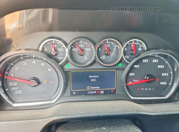 1GCRYDED5LZ241247 2020 CHEVROLET SILVERADO Silver Вид щитка приладів
