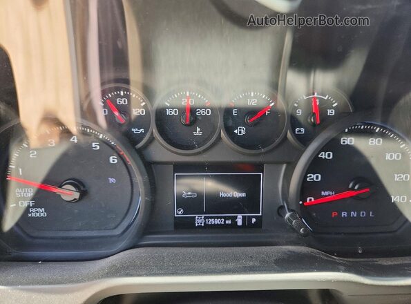 1GCUYAED2NZ222716 2022 CHEVROLET SILVERADO White ხელსაწყოთა პანელის ხედი