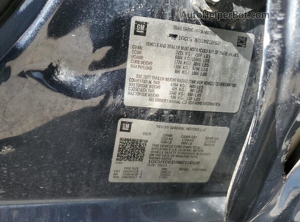 1GCUYDED3MZ116520 2021 CHEVROLET SILVERADO Gray Engine compartment view