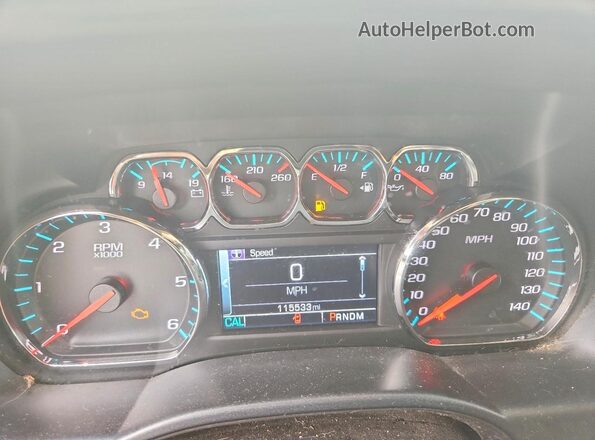 1GCVKREC0GZ185552 2016 CHEVROLET SILVERADO Белый Вид щитка приборов