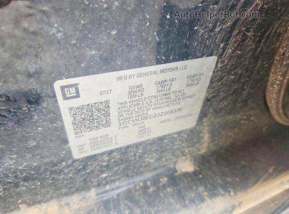 1GCVKREC2JZ108320 2018 CHEVROLET SILVERADO Black Вид підкапотного простору