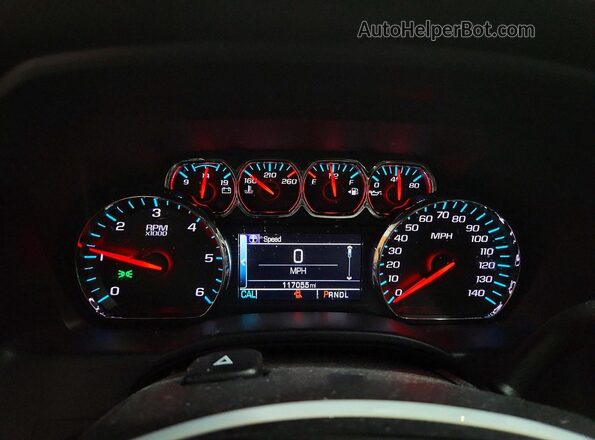 1GCVKSEC2HZ306896 2017 CHEVROLET SILVERADO Угольный Вид щитка приборов
