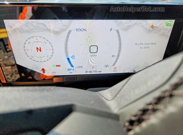 1GKB0RDC5RU100557 2024 GMC HUMMER Gray Вид щитка приладів