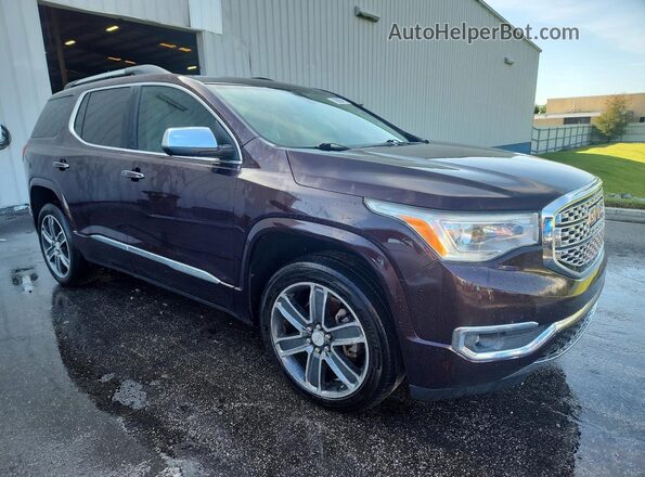 1GKKNPLS7JZ180806 2018 GMC ACADIA Бордовый Передняя правая четверть