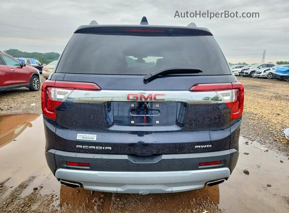 1GKKNRLSXMZ152966 2021 GMC ACADIA Blue Вид ззаду