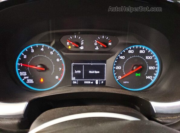 1GNERGKW0LJ302870 2020 CHEVROLET TRAVERSE Blue Widok zestawu wskaźników