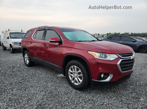 1GNERGKWXKJ119331 2019 CHEVROLET TRAVERSE Red Delantero derecho