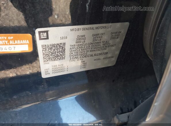 1GNLCDEC5LR230719 2020 CHEVROLET TAHOE Black Շարժիչի բաժամունքի տեսք