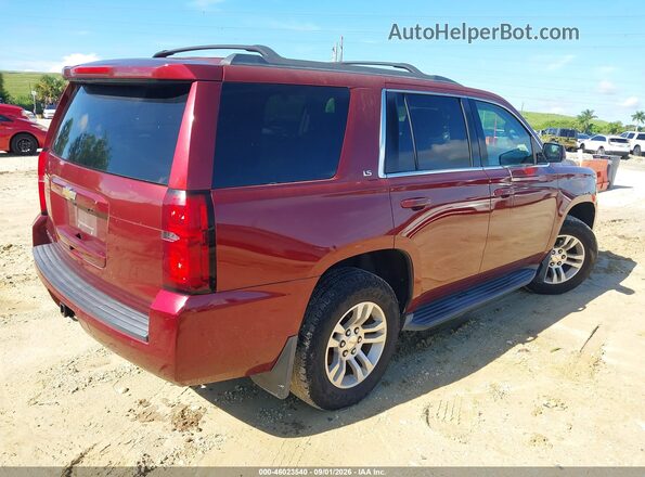 1GNSCAKC1GR261888 2016 CHEVROLET TAHOE Красный Задняя правая четверть