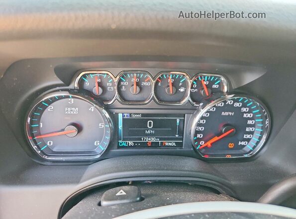 1GNSCAKC7HR401802 2017 CHEVROLET TAHOE Silver Вид щитка приладів