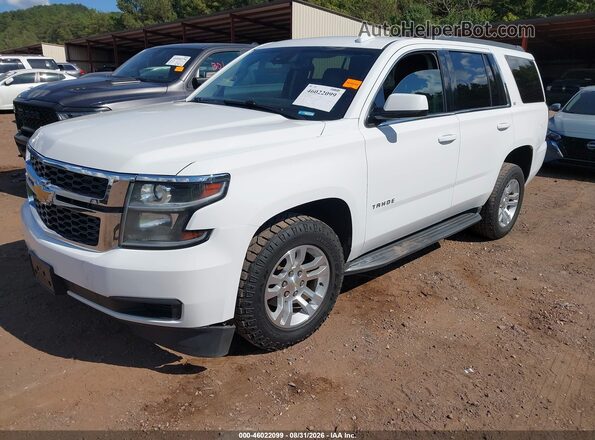 1GNSCBKC4LR170629 2020 CHEVROLET TAHOE White წინა მარცხენა ხედი სამი მეოთხედიდან