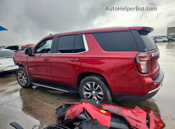 1GNSCNKD9NR306086 2022 CHEVROLET TAHOE Burgundy Հետևի ձախ