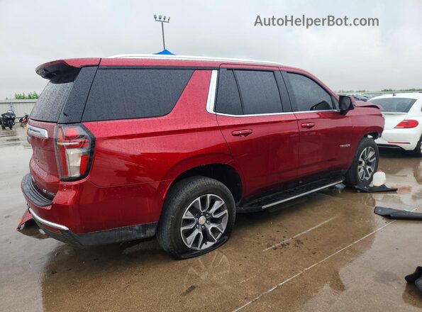 1GNSCNKD9NR306086 2022 CHEVROLET TAHOE Burgundy Հետևի աջ
