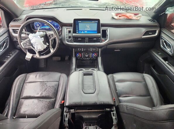 1GNSCNKD9NR306086 2022 CHEVROLET TAHOE Burgundy Առջևի վահանակի տեսք