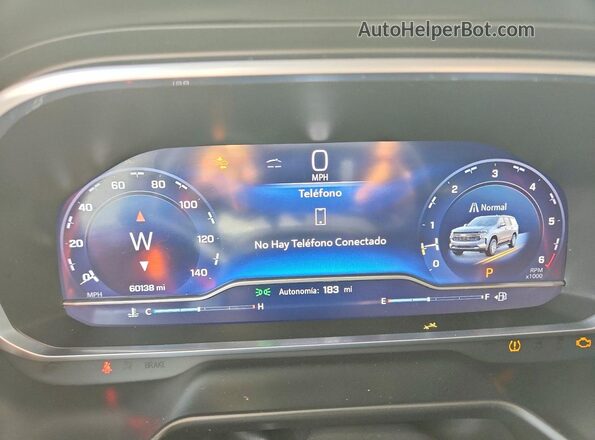 1GNSCRKD2PR428444 2023 CHEVROLET TAHOE White Instrument cluster view