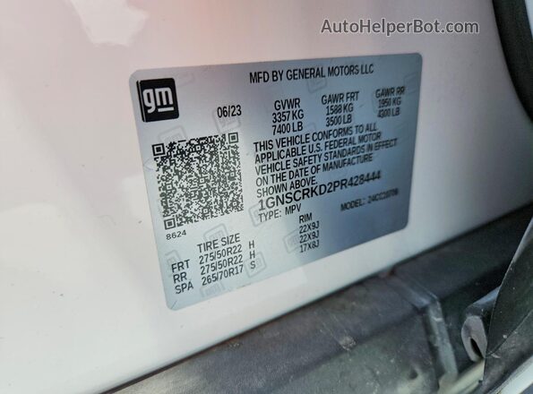 1GNSCRKD2PR428444 2023 CHEVROLET TAHOE White 360 interior view