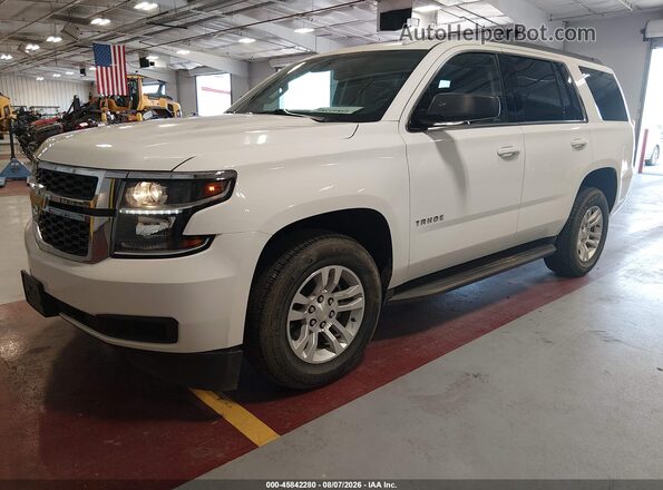 1GNSKAEC0HR329632 2017 CHEVROLET TAHOE White Առջևի ձախ երեք քառորդ տեսարան