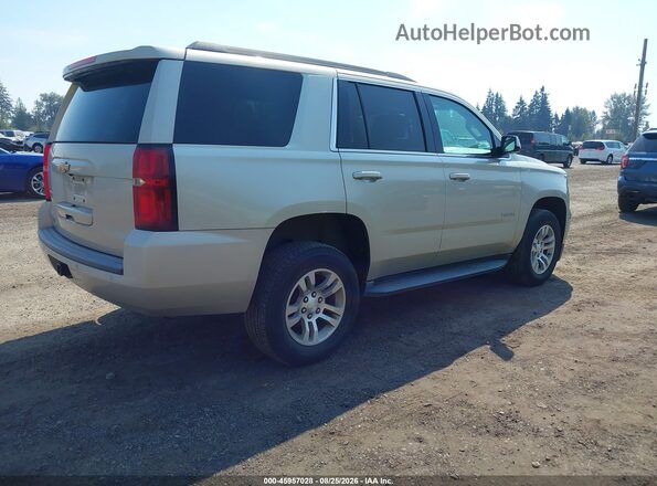 1GNSKAEC8HR313713 2017 CHEVROLET TAHOE Золотой Задняя правая четверть