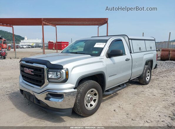 1GTN2LEC9JZ212865 2018 GMC SIERRA Silver წინა მარცხენა ხედი სამი მეოთხედიდან