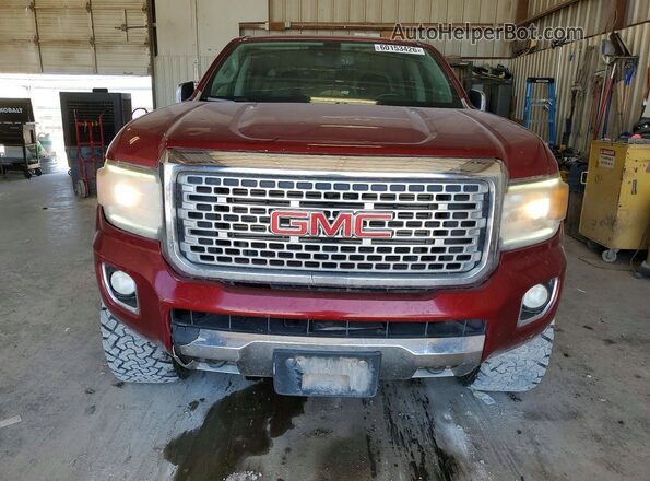 1GTP6EE18J1211390 2018 GMC CANYON Burgundy Front view