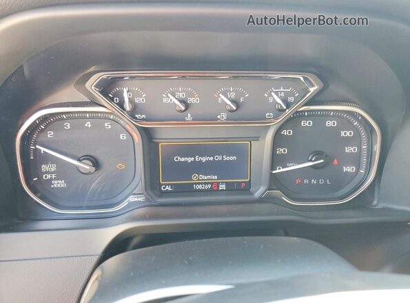 1GTR9BED2LZ342523 2020 GMC SIERRA White ხელსაწყოთა პანელის ხედი