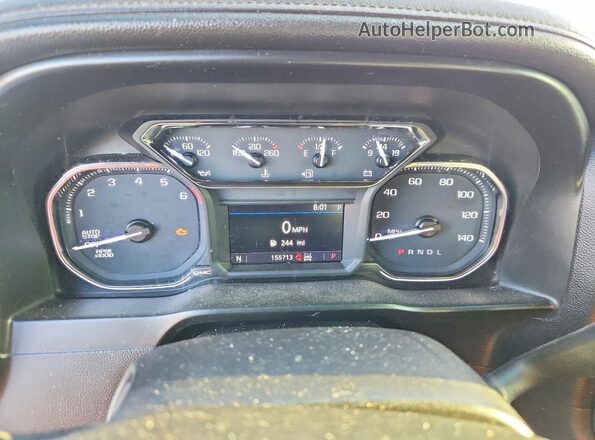 1GTR9CEK4KZ319487 2019 GMC SIERRA Red Instrument cluster view