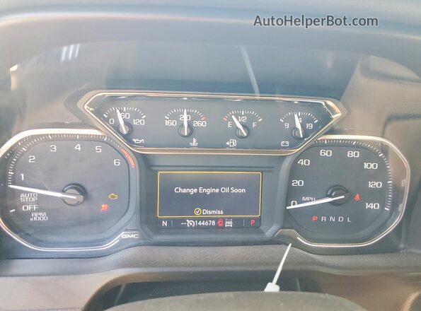 1GTU9BED2KZ263765 2019 GMC SIERRA Бирюзовый Вид щитка приборов