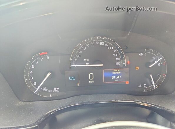 1GYKNARS2HZ268540 2017 CADILLAC XT5 Blue Вид щитка приладів