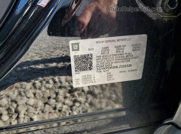1GYKPDRS9LZ102326 2020 CADILLAC XT6 Black Շարժիչի բաժամունքի տեսք