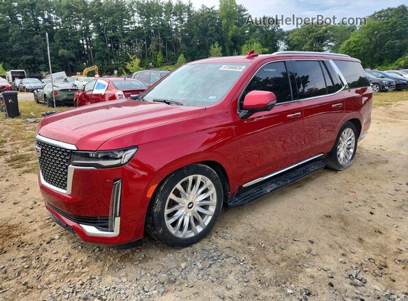 1GYS4CKL6PR542113 2023 CADILLAC ESCALADE Red Rear left