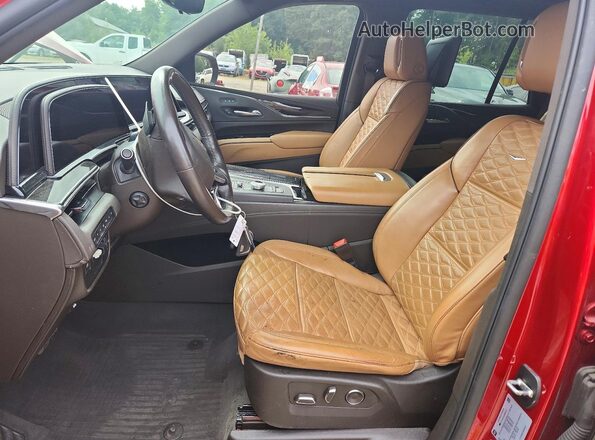 1GYS4CKL6PR542113 2023 CADILLAC ESCALADE Red Dashboard view