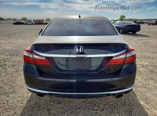 1HGCR2F11HA007206 2017 HONDA ACCORD Black უკანა ხედი
