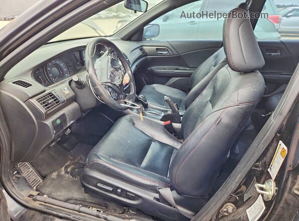 1HGCR2F11HA007206 2017 HONDA ACCORD Black წინა სალონის ხედი