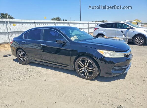 1HGCR2F12HA074106 2017 HONDA ACCORD Черный Передняя правая четверть