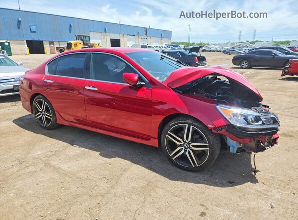1HGCR2F12HA268098 2017 HONDA ACCORD Red Przód prawy