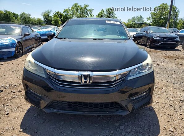 1HGCR2F14HA049112 2017 HONDA ACCORD Черный Вид спереди