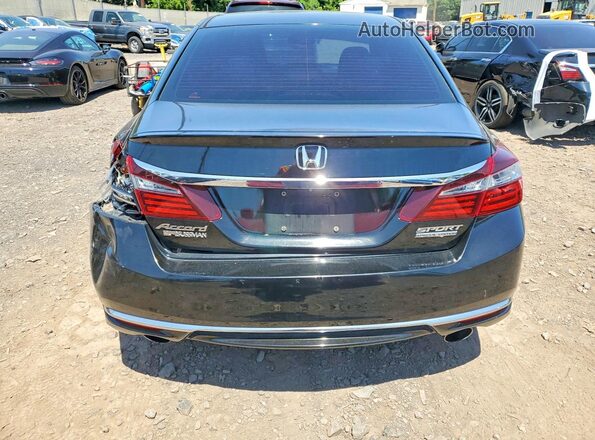 1HGCR2F14HA049112 2017 HONDA ACCORD Черный Вид сзади