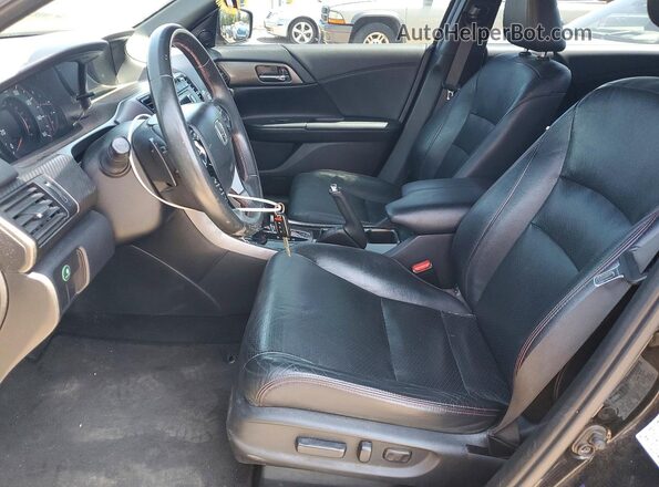 1HGCR2F14HA049112 2017 HONDA ACCORD Черный Вид салона спереди